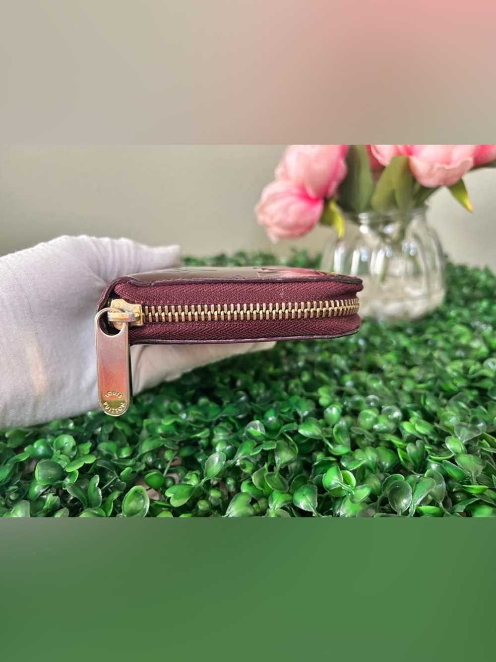 Louis Vuitton Vernis Monogram Zippy Wallet Amarante Patent Leather Zip Around - Picture 9 of 17